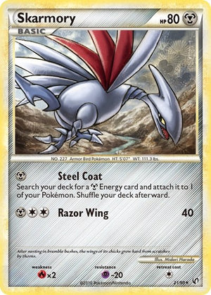 Pokemon TCG - Undaunted - Skarmory - 21/90 - Reverse Holofoil