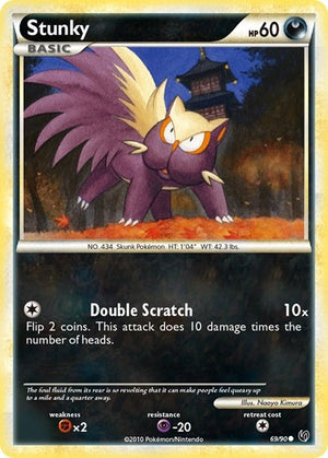 Pokemon TCG - Undaunted - Stunky - 69/90 - Reverse Holofoil