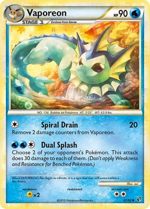 Pokemon TCG - Undaunted - Vaporeon - 41/90