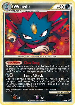 Pokemon TCG - Undaunted - Weavile - 25/90 - Reverse Holofoil