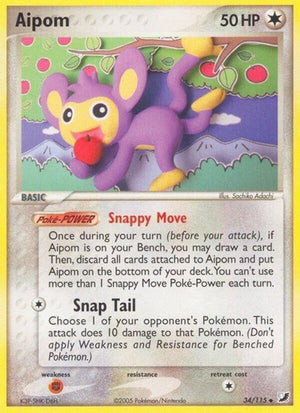Pokemon TCG - EX Unseen Forces - Aipom - 34/115