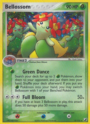 Pokemon TCG - EX Unseen Forces - Bellossom - 3/115 - Reverse Holofoil