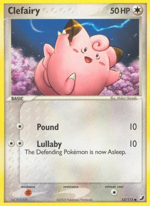 Pokemon TCG - EX Unseen Forces - Clefairy - 53/115 - Reverse Holofoil