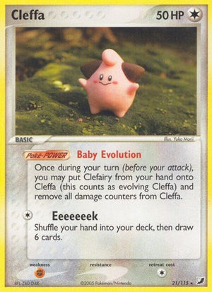 Pokemon TCG - EX Unseen Forces - Cleffa - 21/115 - Reverse Holofoil