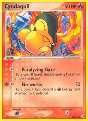 Pokemon TCG - EX Unseen Forces - Cyndaquil - 54/115
