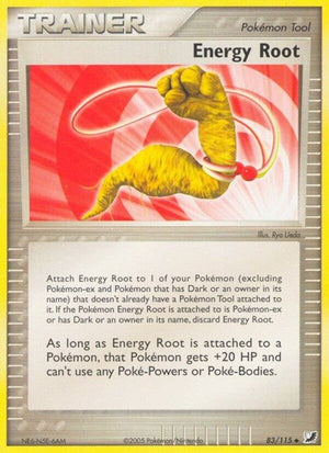 Pokemon TCG - EX Unseen Forces - Energy Root - 83/115