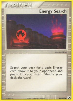 Pokemon TCG - EX Unseen Forces - Energy Search - 94/115 - Reverse Holofoil