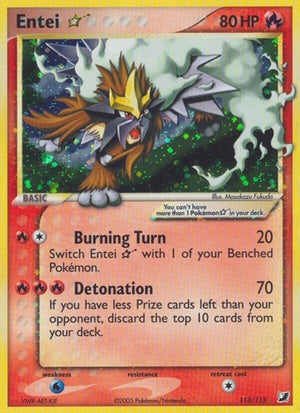 Pokemon TCG - EX Unseen Forces - Entei Star - 113/115 - Holofoil