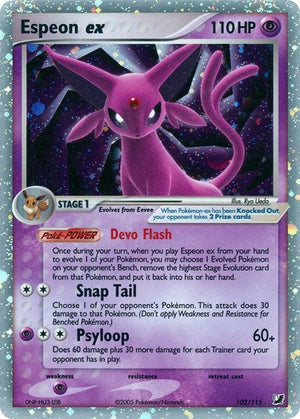 Pokemon TCG - EX Unseen Forces - Espeon ex - 102/115 - Holofoil