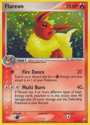 Pokemon TCG - EX Unseen Forces - Flareon - 5/115 - Holofoil