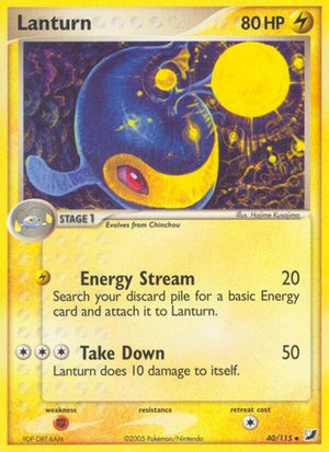 Pokemon TCG - EX Unseen Forces - Lanturn - 40/115 - Reverse Holofoil