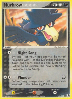 Pokemon TCG - EX Unseen Forces - Murkrow - 30/115