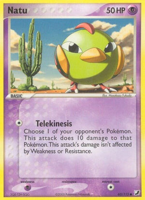 Pokemon TCG - EX Unseen Forces - Natu - 63/115 - Reverse Holofoil