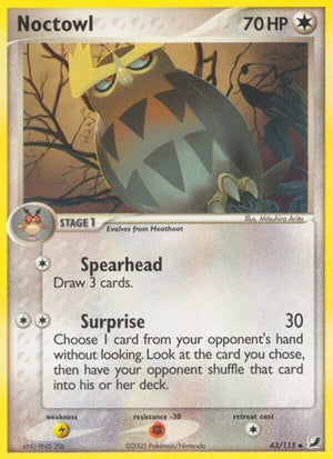 Pokemon TCG - EX Unseen Forces - Noctowl - 43/115 - Reverse Holofoil