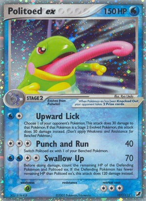 Pokemon TCG - EX Unseen Forces - Politoed ex - 107/115 - Holofoil