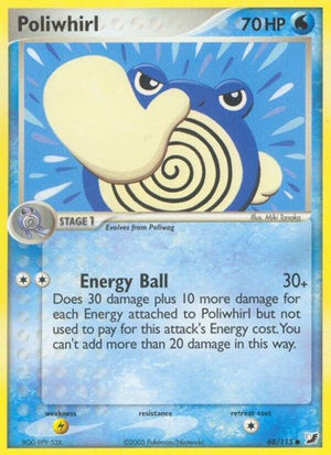 Pokemon TCG - EX Unseen Forces - Poliwhirl - 68/115 - Reverse Holofoil