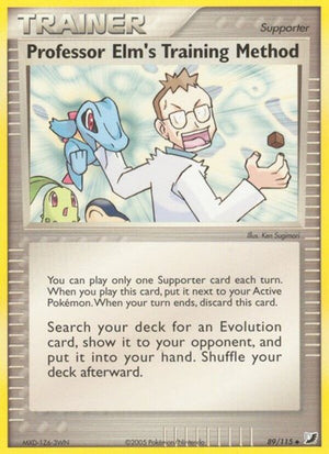 Pokemon TCG - EX Unseen Forces - Professor Elm's Training Method - 89/115