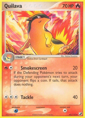 Pokemon TCG - EX Unseen Forces - Quilava - 45/115 - Reverse Holofoil
