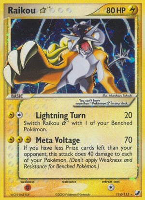 Pokemon TCG - EX Unseen Forces - Raikou Star - 114/115 - Holofoil