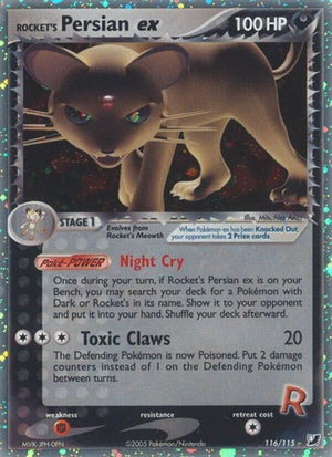 Pokemon TCG - EX Unseen Forces - Rocket's Persian ex - 116/115 - Holofoil