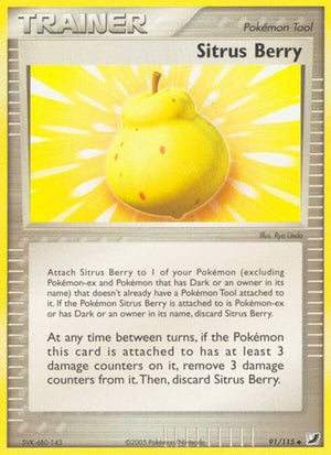 Pokemon TCG - EX Unseen Forces - Sitrus Berry - 91/115 - Reverse Holofoil