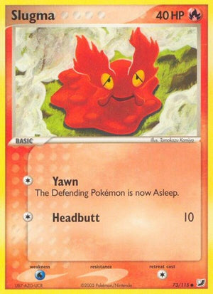 Pokemon TCG - EX Unseen Forces - Slugma - 73/115 - Reverse Holofoil