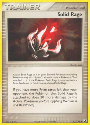 Pokemon TCG - EX Unseen Forces - Solid Rage - 92/115