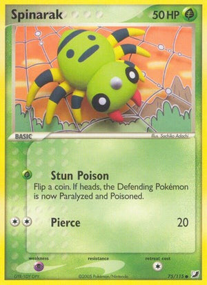 Pokemon TCG - EX Unseen Forces - Spinarak - 75/115 - Reverse Holofoil