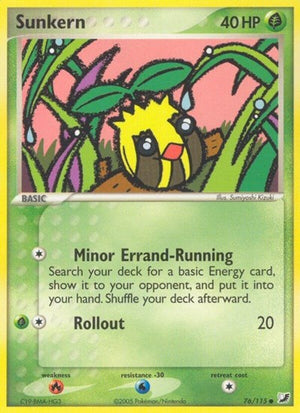 Pokemon TCG - EX Unseen Forces - Sunkern - 76/115 - Reverse Holofoil