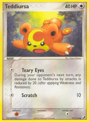 Pokemon TCG - EX Unseen Forces - Teddiursa - 77/115