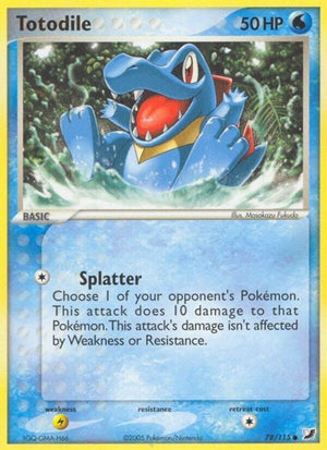 Pokemon TCG - EX Unseen Forces - Totodile - 78/115 - Reverse Holofoil