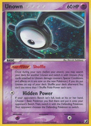 Pokemon TCG - EX Unseen Forces - Unown - E/28 - Holofoil