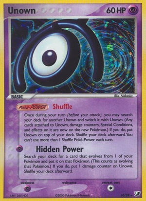 Pokemon TCG - EX Unseen Forces - Unown - M/28 - Holofoil