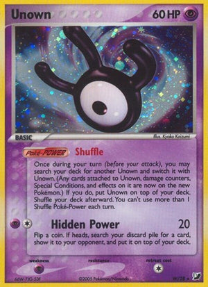 Pokemon TCG - EX Unseen Forces - Unown - W/28 - Holofoil