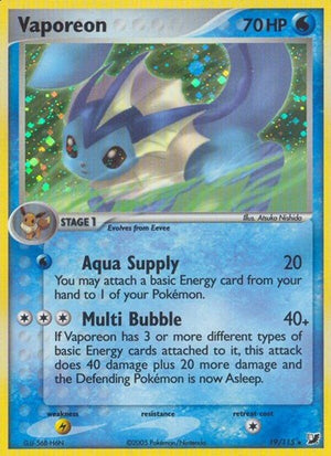 Pokemon TCG - EX Unseen Forces - Vaporeon - 19/115 - Holofoil