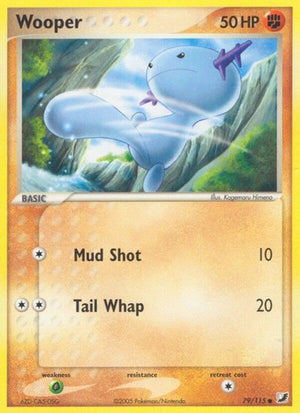 Pokemon TCG - EX Unseen Forces - Wooper - 79/115 - Reverse Holofoil