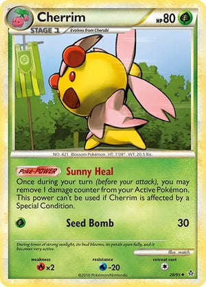 Pokemon TCG - Unleashed - Cherrim - 28/95 - Reverse Holofoil