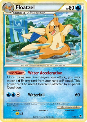 Pokemon TCG - Unleashed - Floatzel - 16/95 - Reverse Holofoil