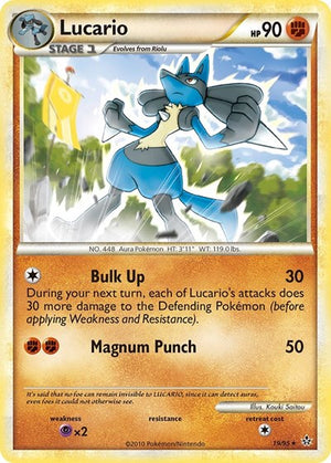 Pokemon TCG - Unleashed - Lucario - 19/95 - Reverse Holofoil