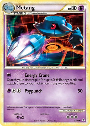 Pokemon TCG - Unleashed - Metang - 33/95 - Reverse Holofoil