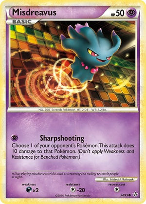 Pokemon TCG - Unleashed - Misdreavus - 54/95 - Reverse Holofoil