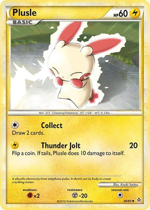Pokemon TCG - Unleashed - Plusle - 36/95 - Reverse Holofoil