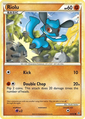 Pokemon TCG - Unleashed - Riolu - 60/95 - Reverse Holofoil