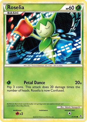 Pokemon TCG - Unleashed - Roselia - 61/95