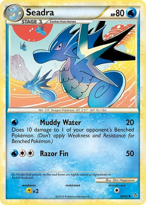 Pokemon TCG - Unleashed - Seadra - 40/95 - Reverse Holofoil