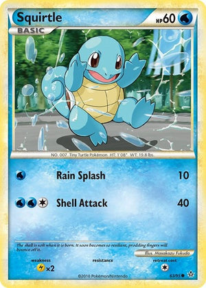 Pokemon TCG - Unleashed - Squirtle - 63/95 - Reverse Holofoil