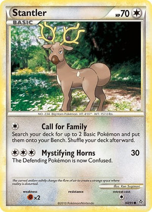 Pokemon TCG - Unleashed - Stantler - 64/95 - Reverse Holofoil