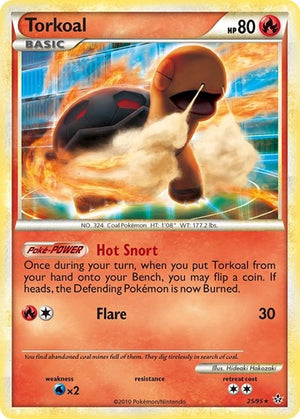 Pokemon TCG - Unleashed - Torkoal - 25/95 - Reverse Holofoil