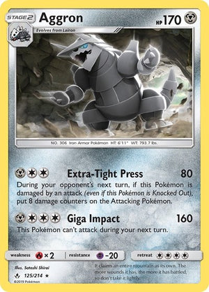 Pokemon TCG - SM - Unbroken Bonds - Aggron - 125/214