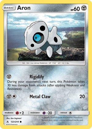 Pokemon TCG - SM - Unbroken Bonds - Aron - 123/214
